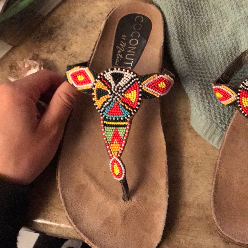Beaded sandals ( a lot like birks)